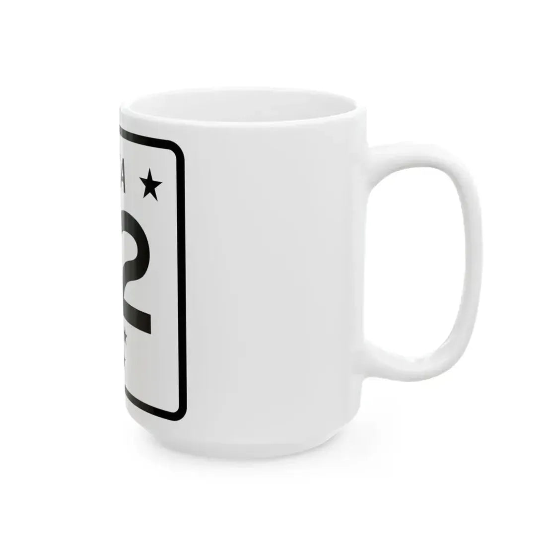 Alaska 2 shield (Alaska) (Road Sign) White Coffee Mug - Go Mug Yourself