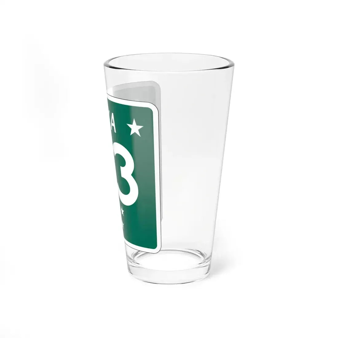 Alaska 3 Business shield (Alaska) (Road Sign) Pint Glss 16oz - Go Mug Yourself