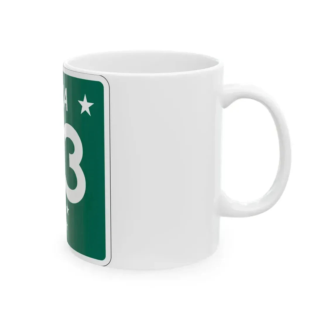 Alaska 3 Business shield (Alaska) (Road Sign) White Coffee Mug - Go Mug Yourself