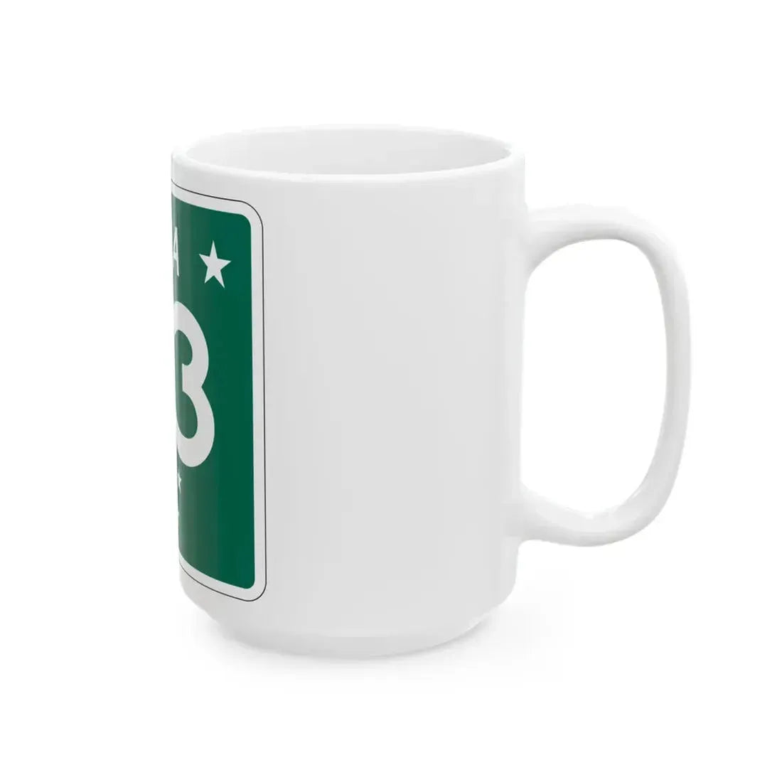 Alaska 3 Business shield (Alaska) (Road Sign) White Coffee Mug - Go Mug Yourself