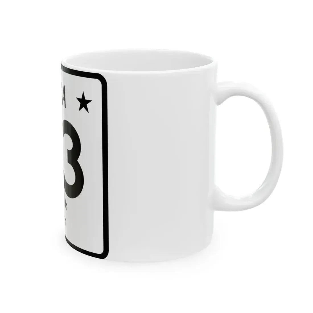 Alaska 3 shield (Alaska) (Road Sign) White Coffee Mug - Go Mug Yourself