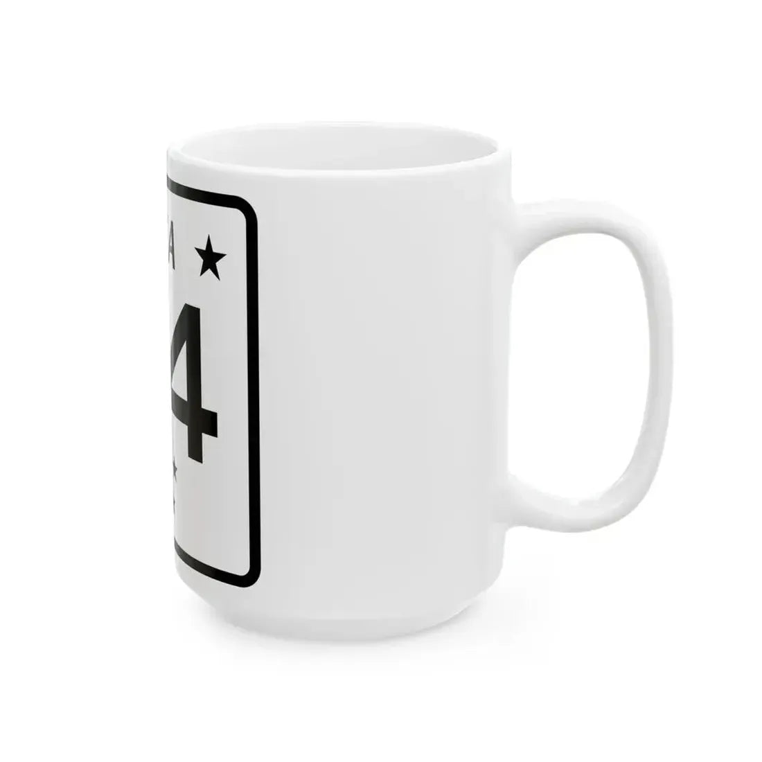 Alaska 4 shield (Alaska) (Road Sign) White Coffee Mug - Go Mug Yourself