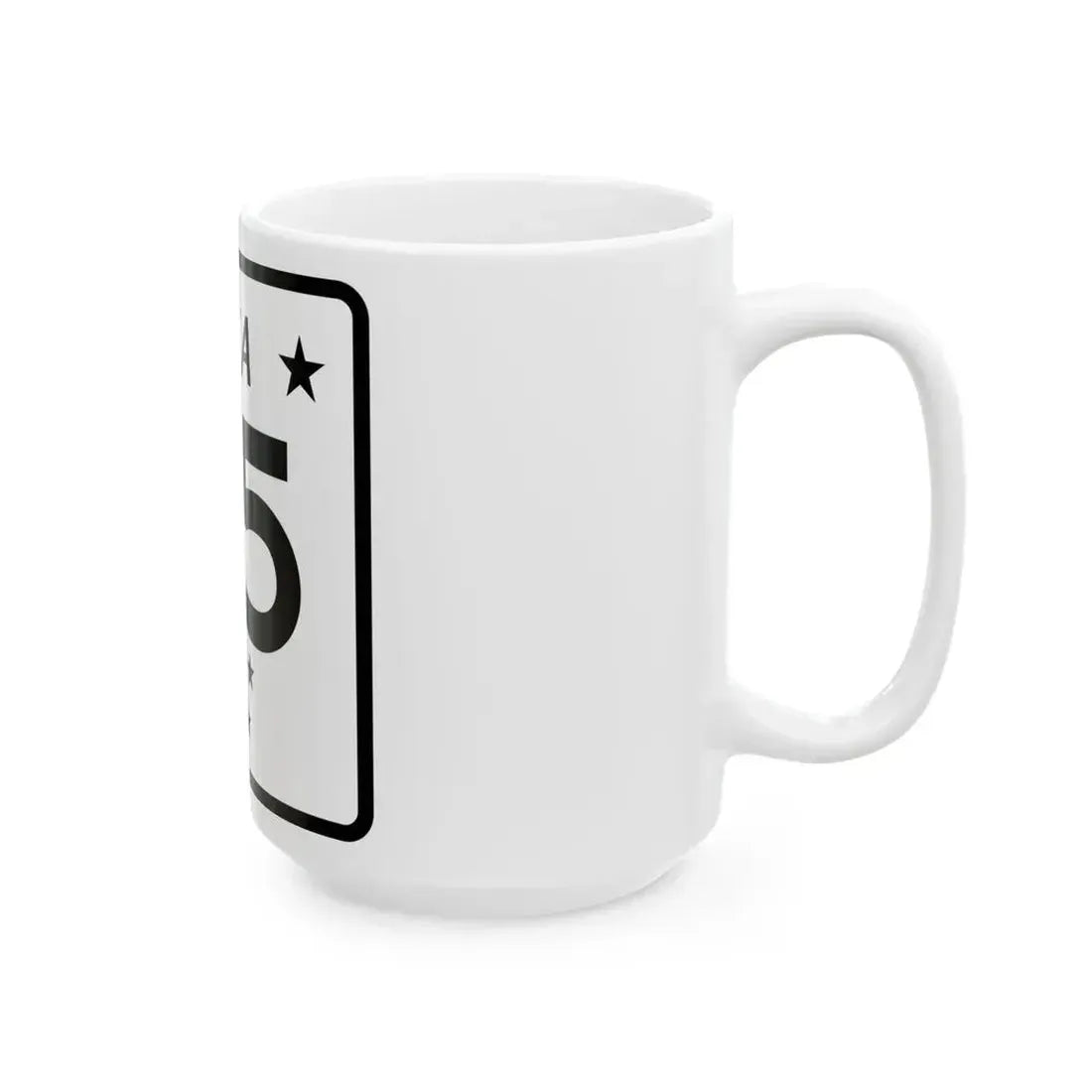 Alaska 5 shield (Alaska) (Road Sign) White Coffee Mug - Go Mug Yourself