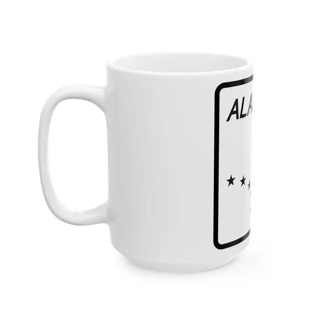 Alaska 6 shield (Alaska) (Road Sign) White Coffee Mug - Go Mug Yourself