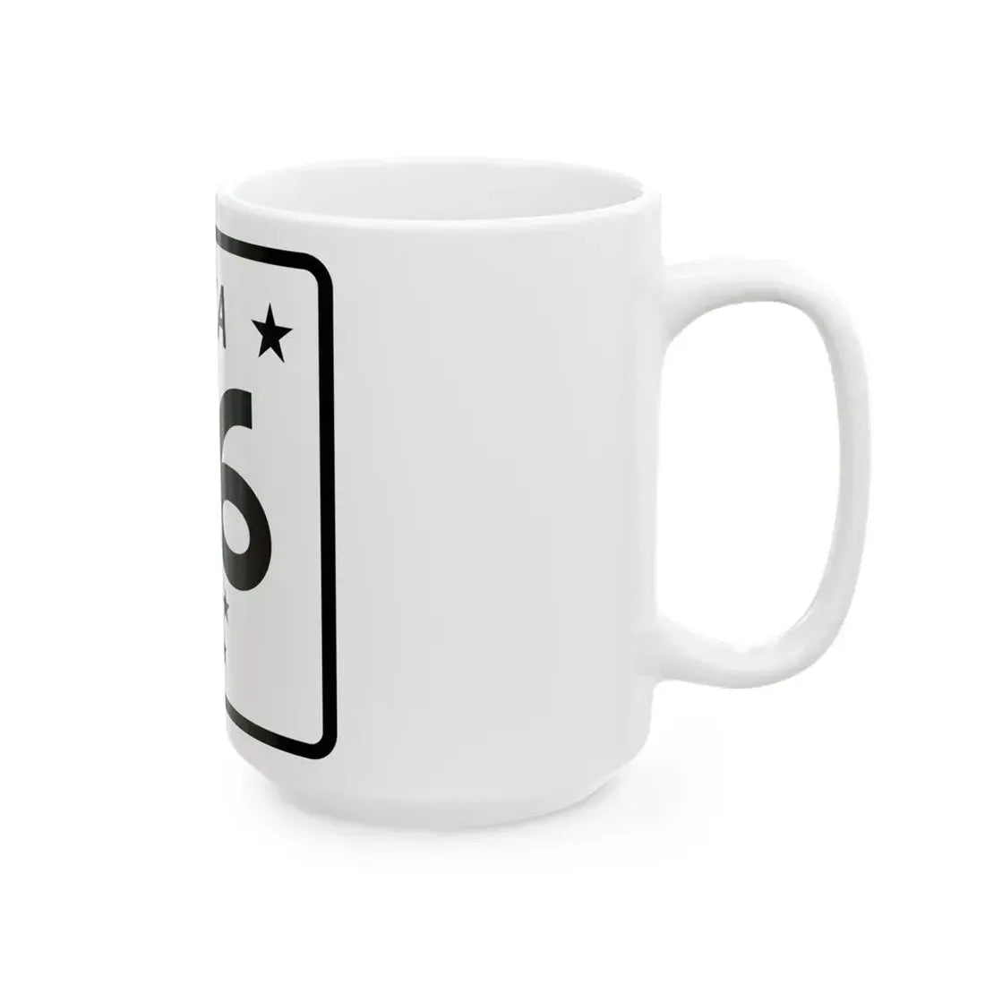 Alaska 6 shield (Alaska) (Road Sign) White Coffee Mug - Go Mug Yourself