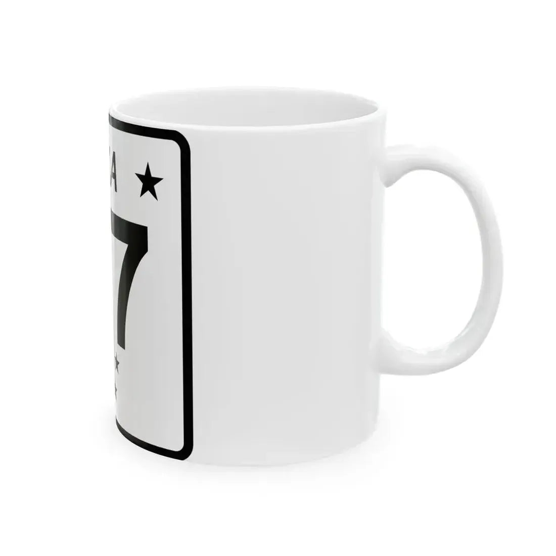 Alaska 7 shield (Alaska) (Road Sign) White Coffee Mug - Go Mug Yourself