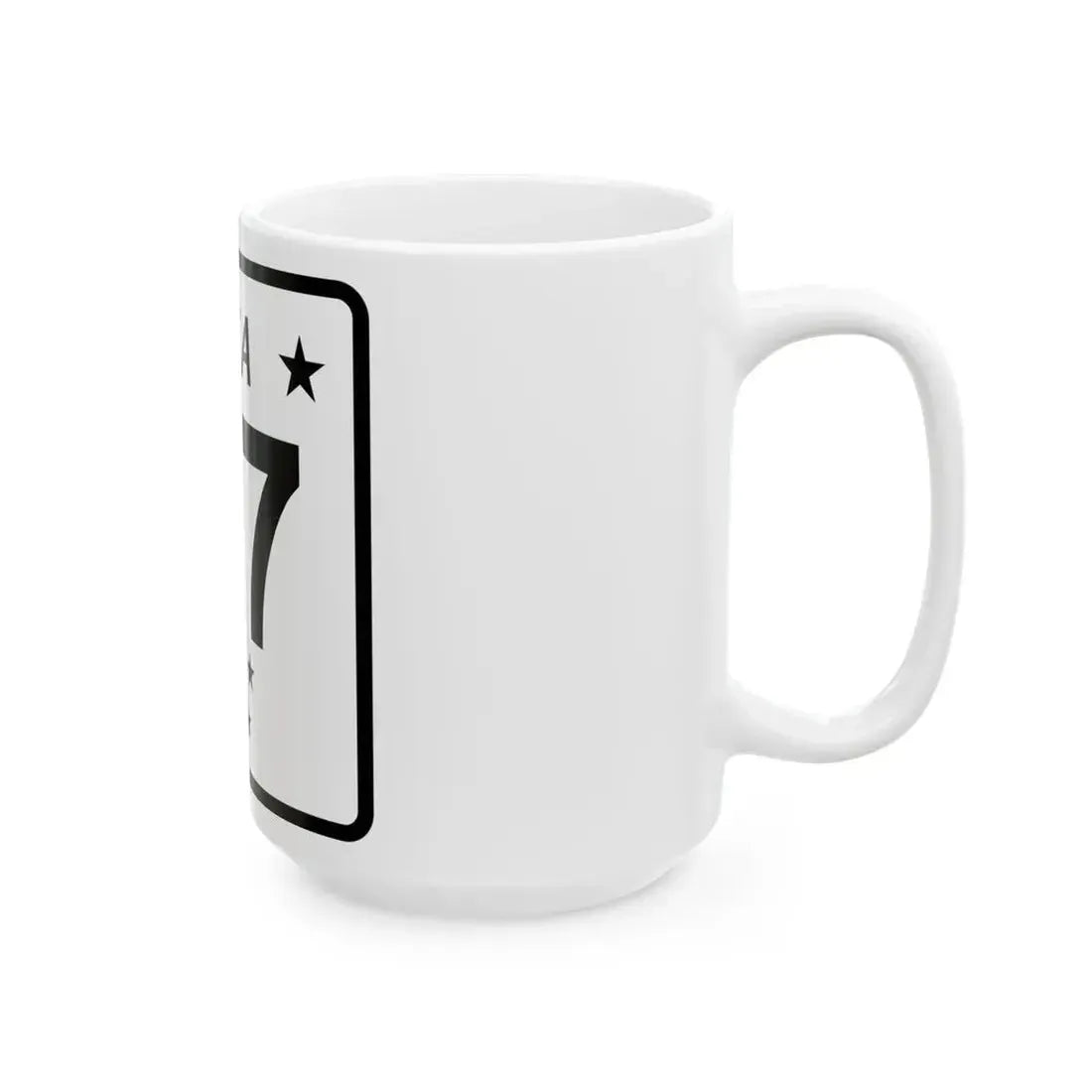 Alaska 7 shield (Alaska) (Road Sign) White Coffee Mug - Go Mug Yourself