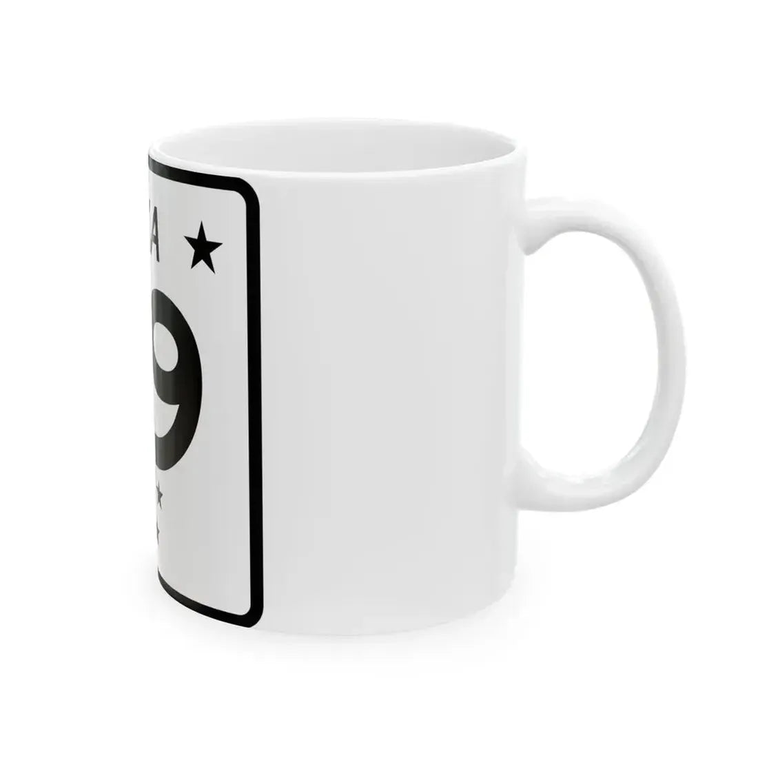 Alaska 9 shield (Alaska) (Road Sign) White Coffee Mug - Go Mug Yourself