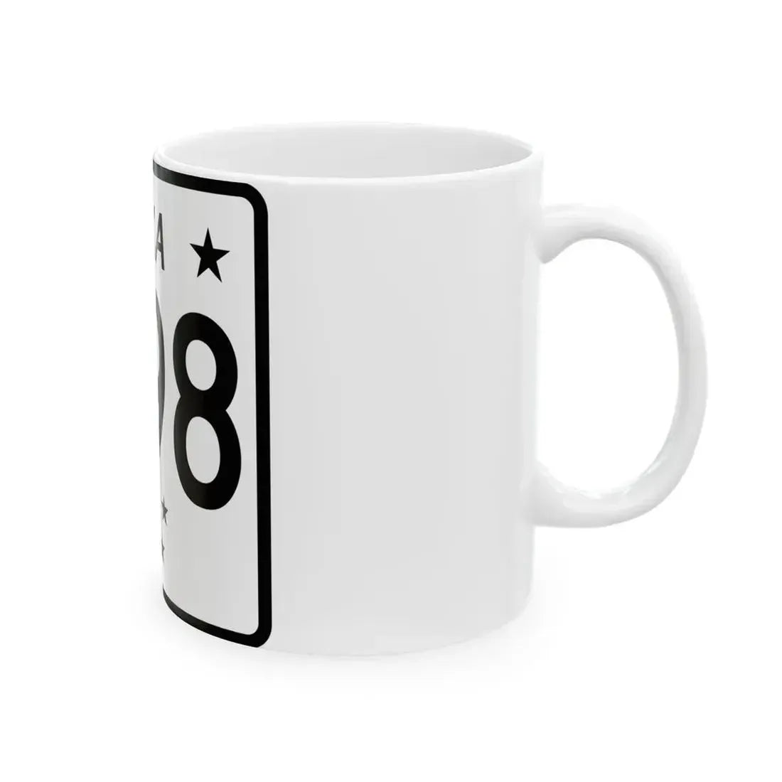 Alaska 98 shield (Alaska) (Road Sign) White Coffee Mug - Go Mug Yourself
