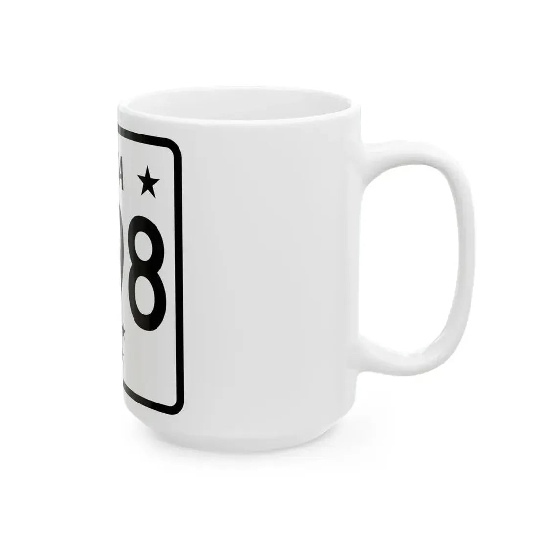 Alaska 98 shield (Alaska) (Road Sign) White Coffee Mug - Go Mug Yourself
