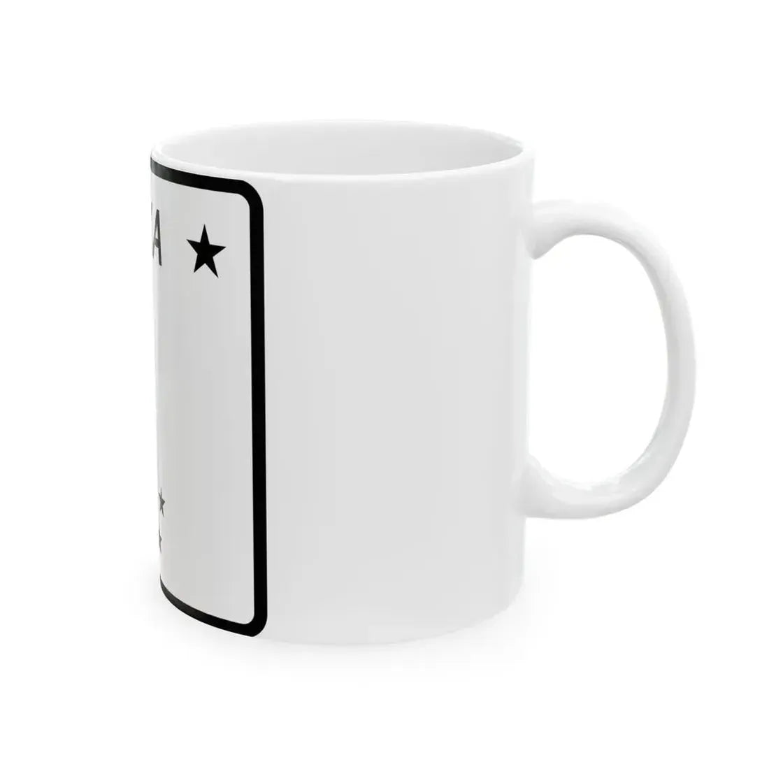 Alaska blank shield (Alaska) (Road Sign) White Coffee Mug - Go Mug Yourself