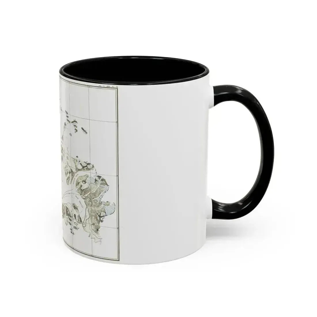 Alaska - Muir Glacier (1890) (Map) Accent Coffee Mug - Go Mug Yourself