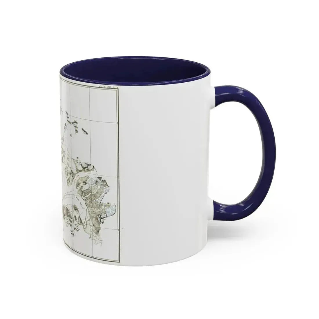 Alaska - Muir Glacier (1890) (Map) Accent Coffee Mug - Go Mug Yourself