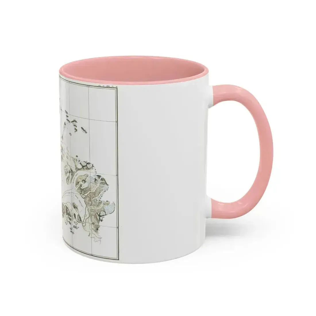 Alaska - Muir Glacier (1890) (Map) Accent Coffee Mug - Go Mug Yourself