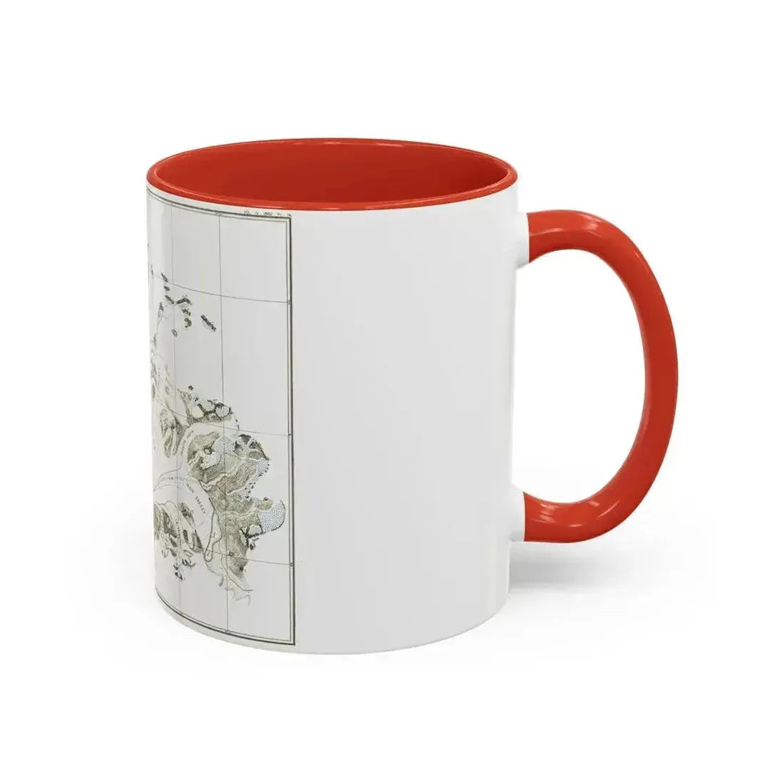 Alaska - Muir Glacier (1890) (Map) Accent Coffee Mug - Go Mug Yourself