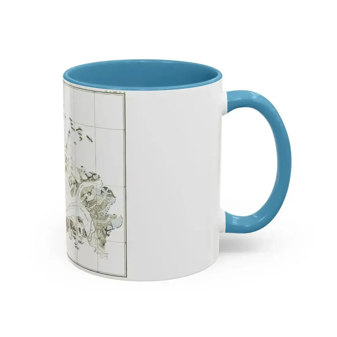 Alaska - Muir Glacier (1890) (Map) Accent Coffee Mug - Go Mug Yourself