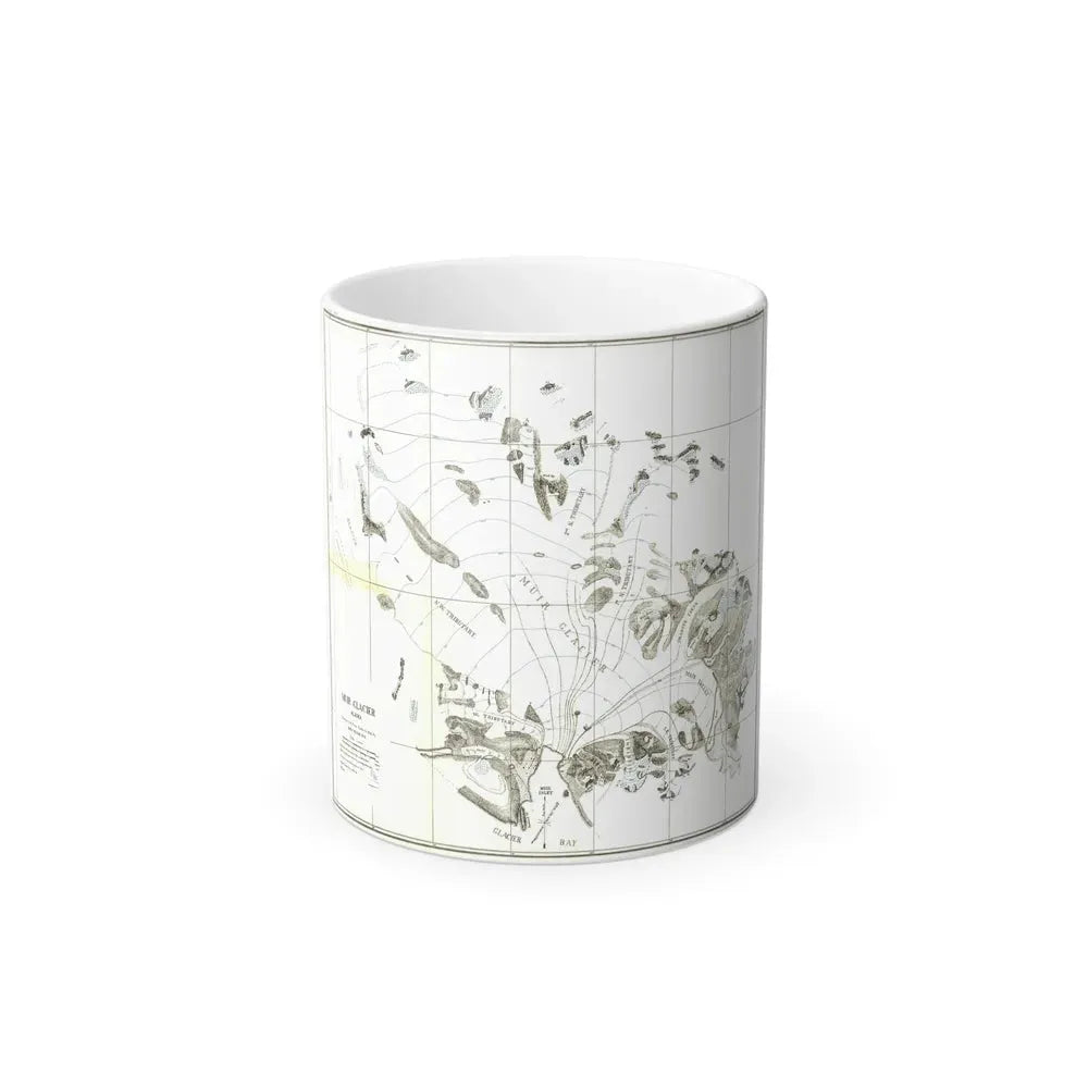 Alaska - Muir Glacier (1890) (Map) Color Changing Mug 11oz Default Title 11oz - Go Mug Yourself