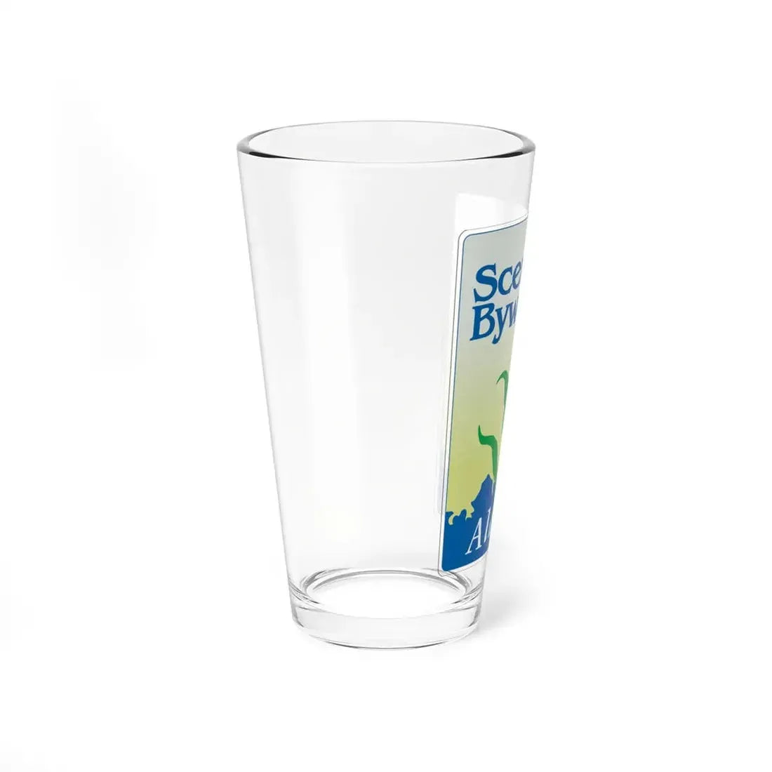Alaska Scenic Byway (Alaska) (Road Sign) Pint Glss 16oz - Go Mug Yourself