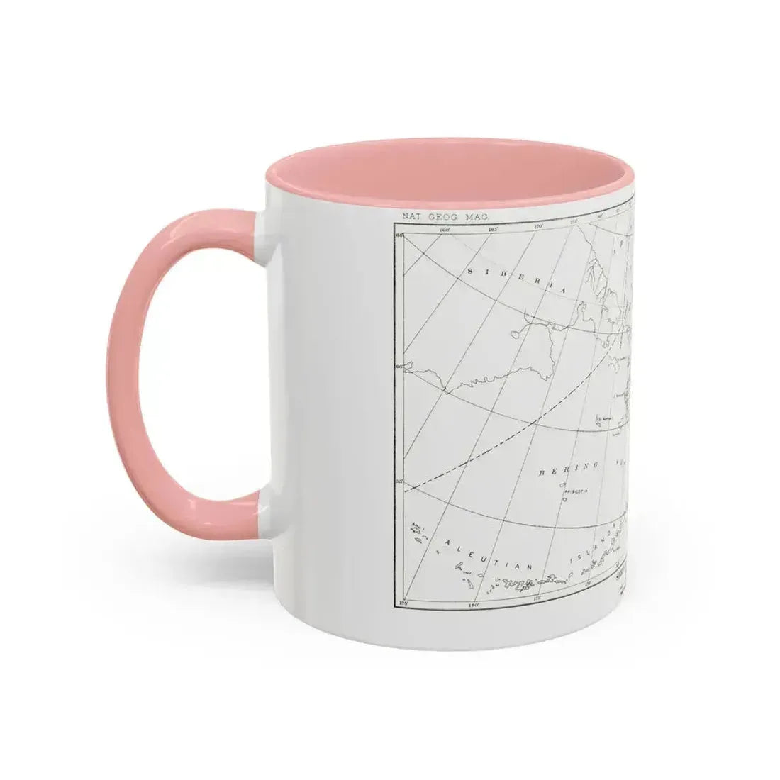 Alaska - Sketch Map (1891) (Map) Accent Coffee Mug - Go Mug Yourself