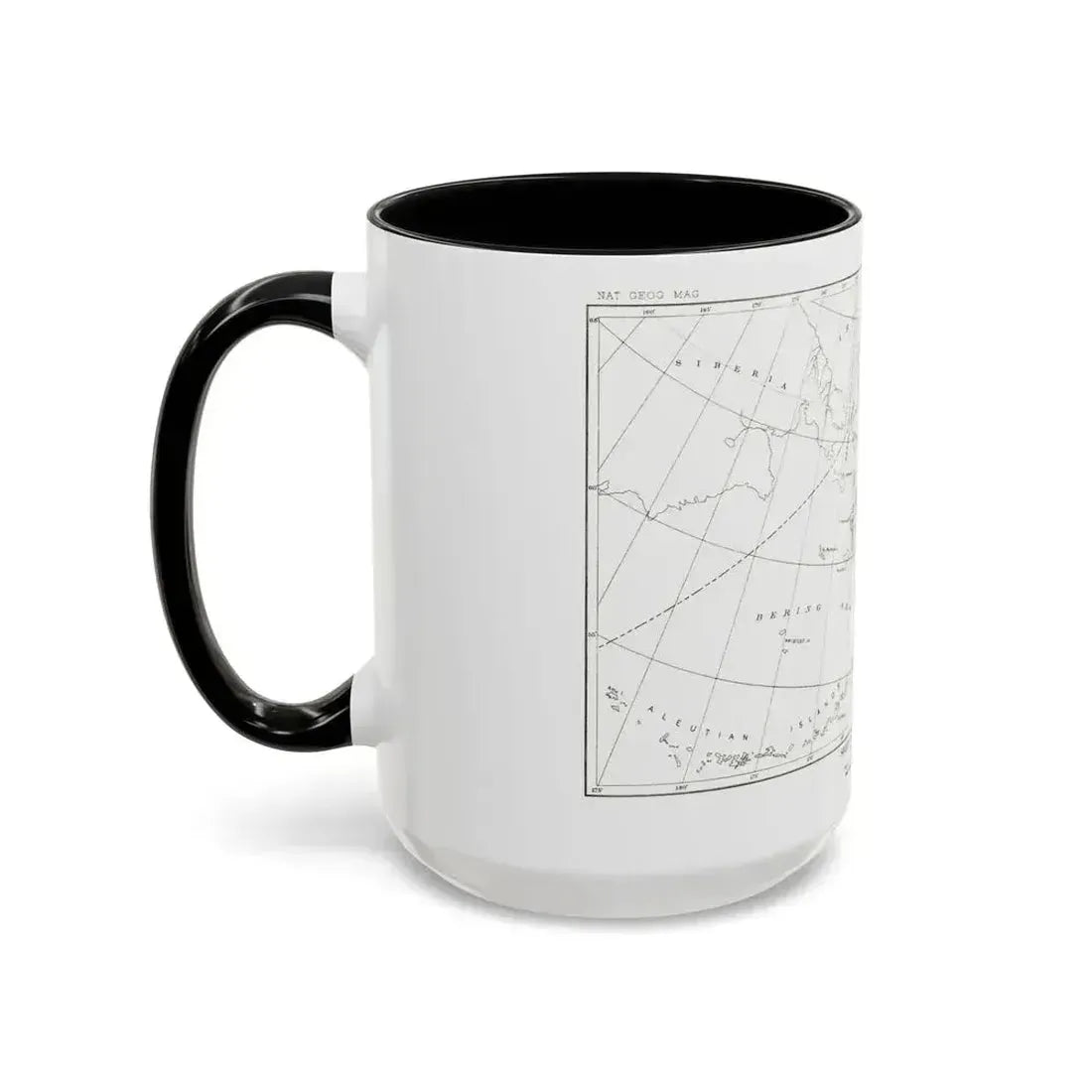 Alaska - Sketch Map (1891) (Map) Accent Coffee Mug - Go Mug Yourself