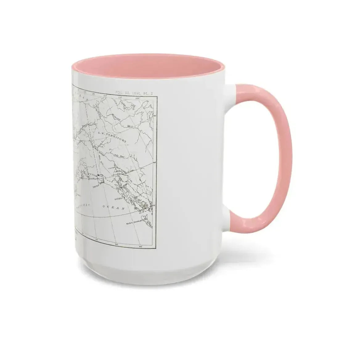 Alaska - Sketch Map (1891) (Map) Accent Coffee Mug - Go Mug Yourself