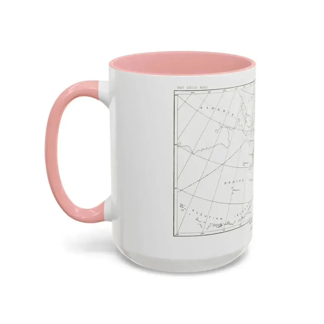 Alaska - Sketch Map (1891) (Map) Accent Coffee Mug - Go Mug Yourself