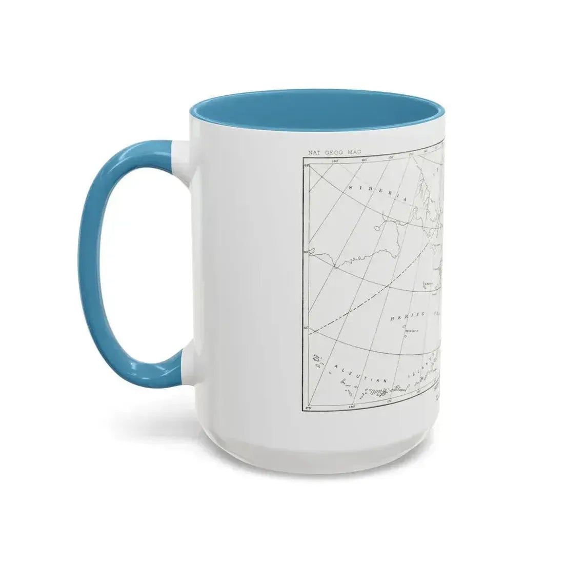 Alaska - Sketch Map (1891) (Map) Accent Coffee Mug - Go Mug Yourself