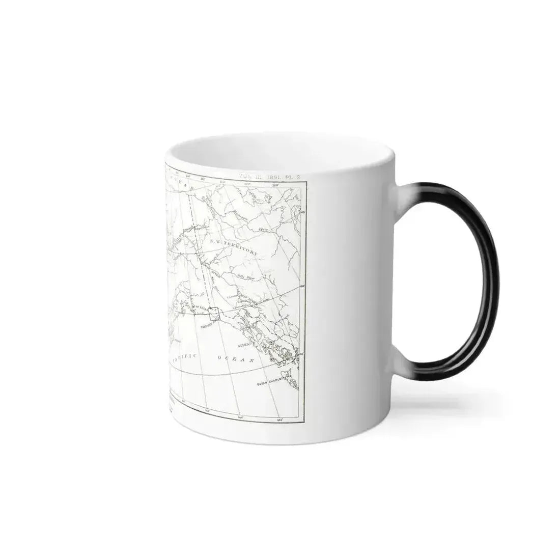 Alaska - Sketch Map (1891) (Map) Color Changing Mug 11oz - Go Mug Yourself