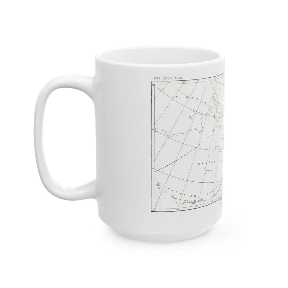 Alaska - Sketch Map (1891) (Map) White Coffee Mug - Go Mug Yourself
