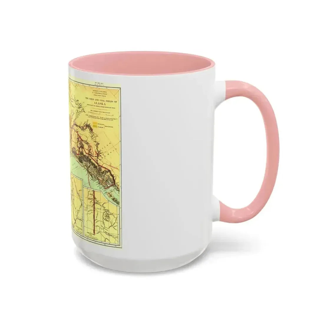 Alaska - The Gold & Coal Fields (1898) (Map) Accent Coffee Mug - Go Mug Yourself