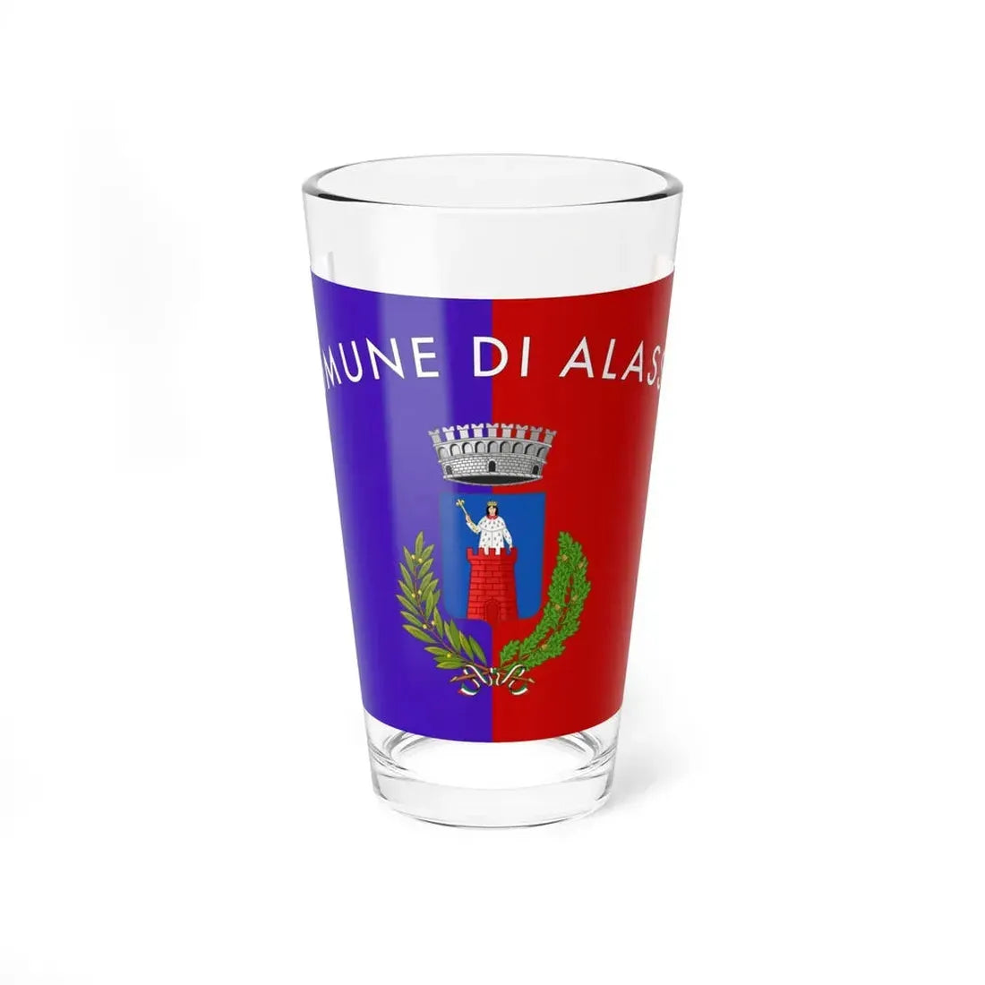 Alassio-Bandiera (Italy) Pint Glass 16oz 16oz - Go Mug Yourself