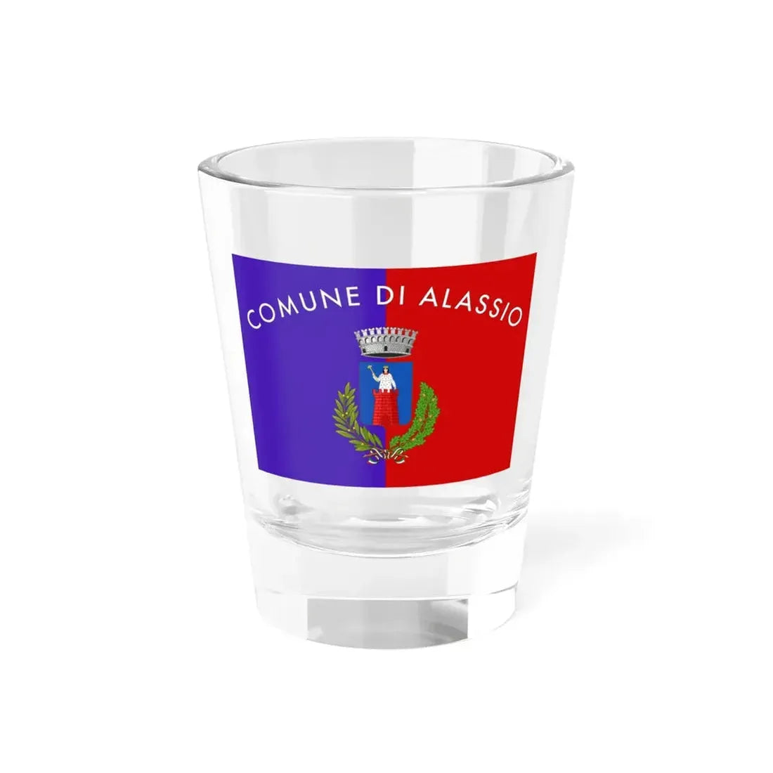 Alassio-Bandiera (Italy) Shot Glass 1.5oz 1.5oz - Go Mug Yourself
