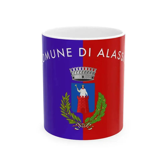 Alassio-Bandiera (Italy) White Coffee Mug 11oz - Go Mug Yourself
