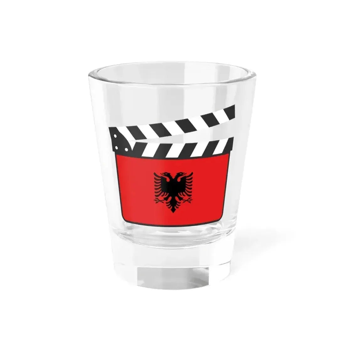 Albania film clapperboard (Albania) Shot Glass 1.5oz 1.5oz - Go Mug Yourself