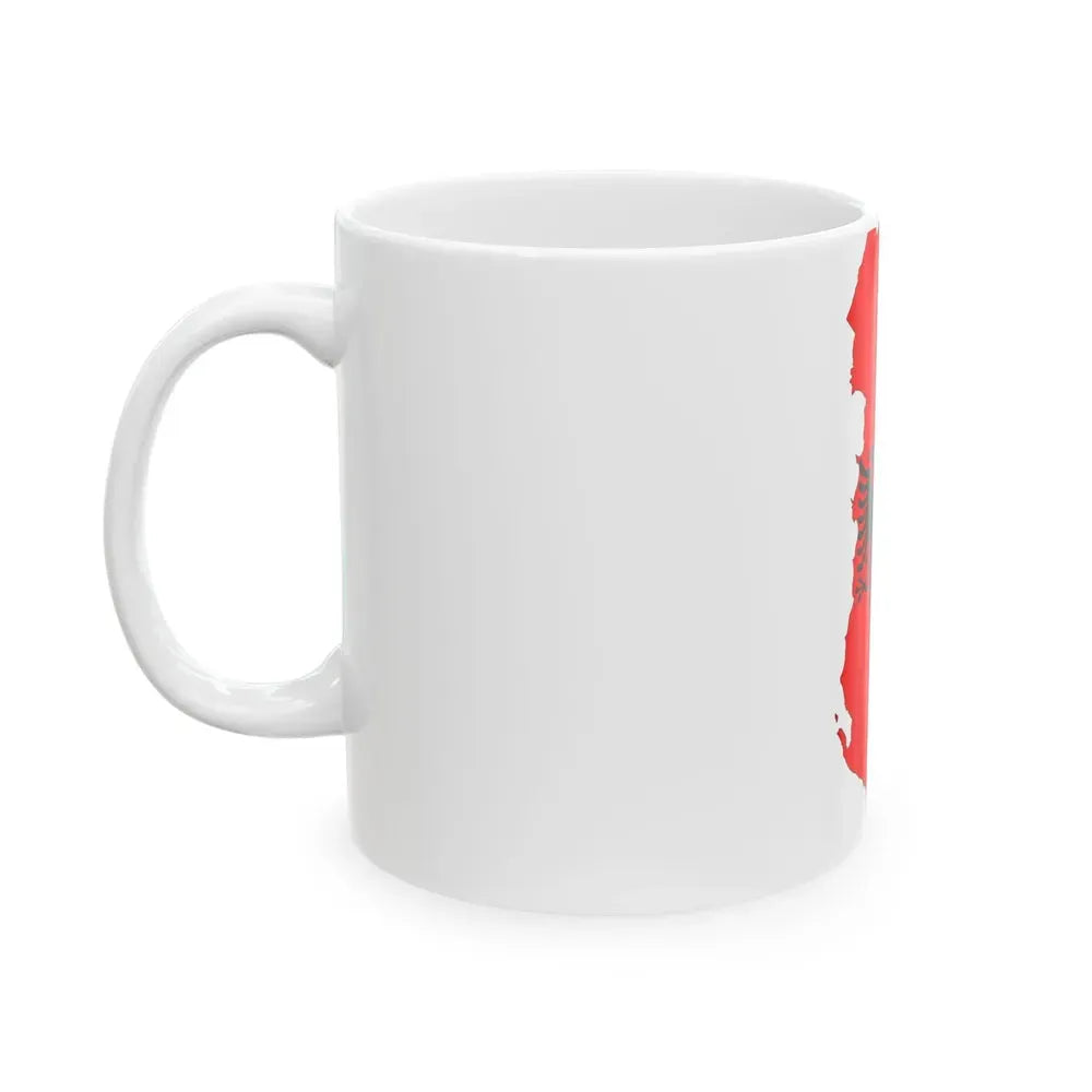 Albania-Flagmap (Albania) White Coffee Mug - Go Mug Yourself