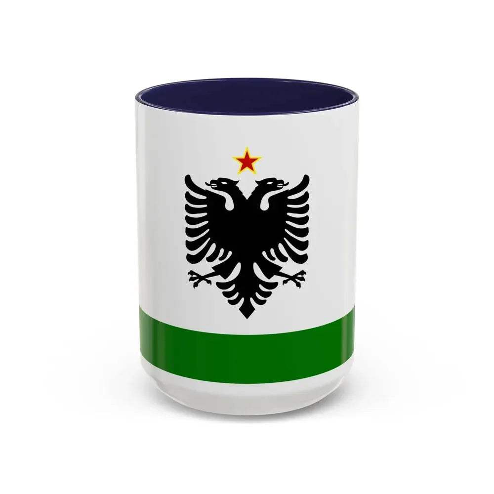 Albanian Coast Guard Ensign to 1958 to 1992 - Accent Coffee Mug 15oz Navy - Go Mug Yourself