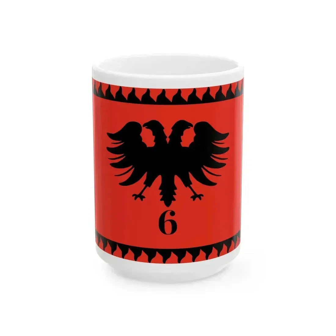 Albanian Legion (Albania) White Coffee Mug 15oz - Go Mug Yourself