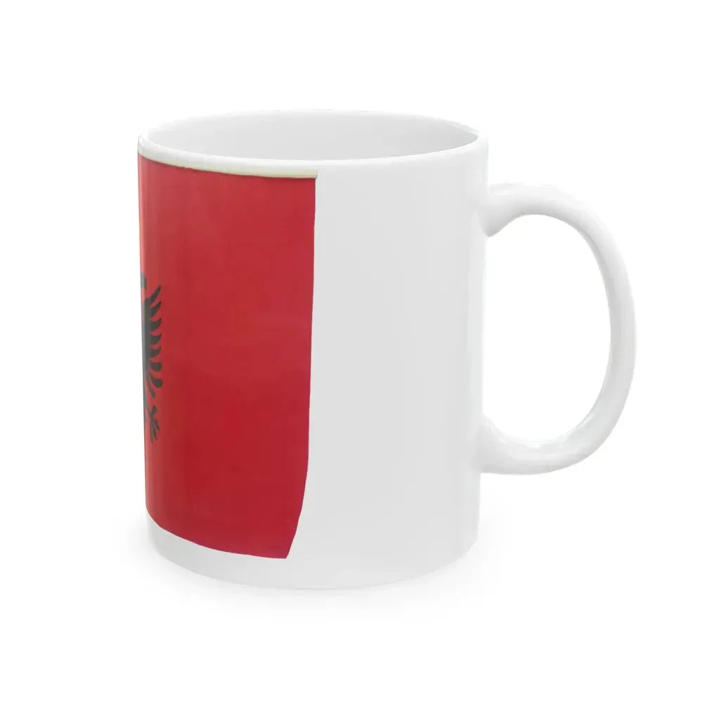 Albanian State Flag used at the UN 1970s (Albania) White Coffee Mug - Go Mug Yourself