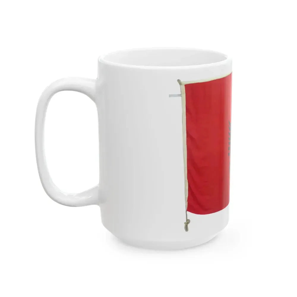 Albanian State Flag used at the UN 1970s (Albania) White Coffee Mug - Go Mug Yourself