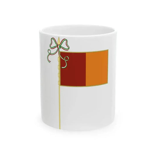 Albano Laziale-Bandiera Completa (Italy) White Coffee Mug 11oz - Go Mug Yourself