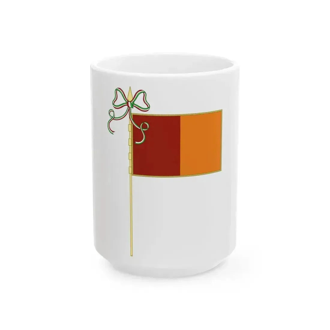 Albano Laziale-Bandiera Completa (Italy) White Coffee Mug 15oz - Go Mug Yourself