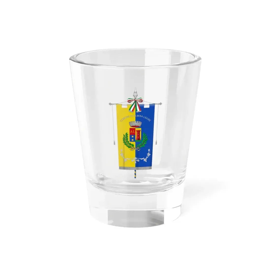Albera Ligure-Gonfalone (Italy) Shot Glass 1.5oz 1.5oz - Go Mug Yourself