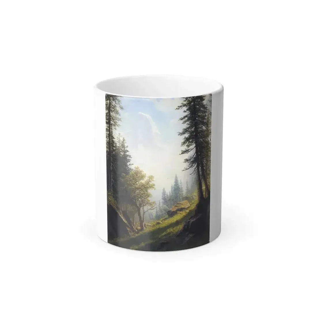 Albert Bierstadt (1830-1902) Among the Bernese Alps - Oil on canvas laid down on pan - Color Changing Mug 11oz 11oz - Go Mug Yourself