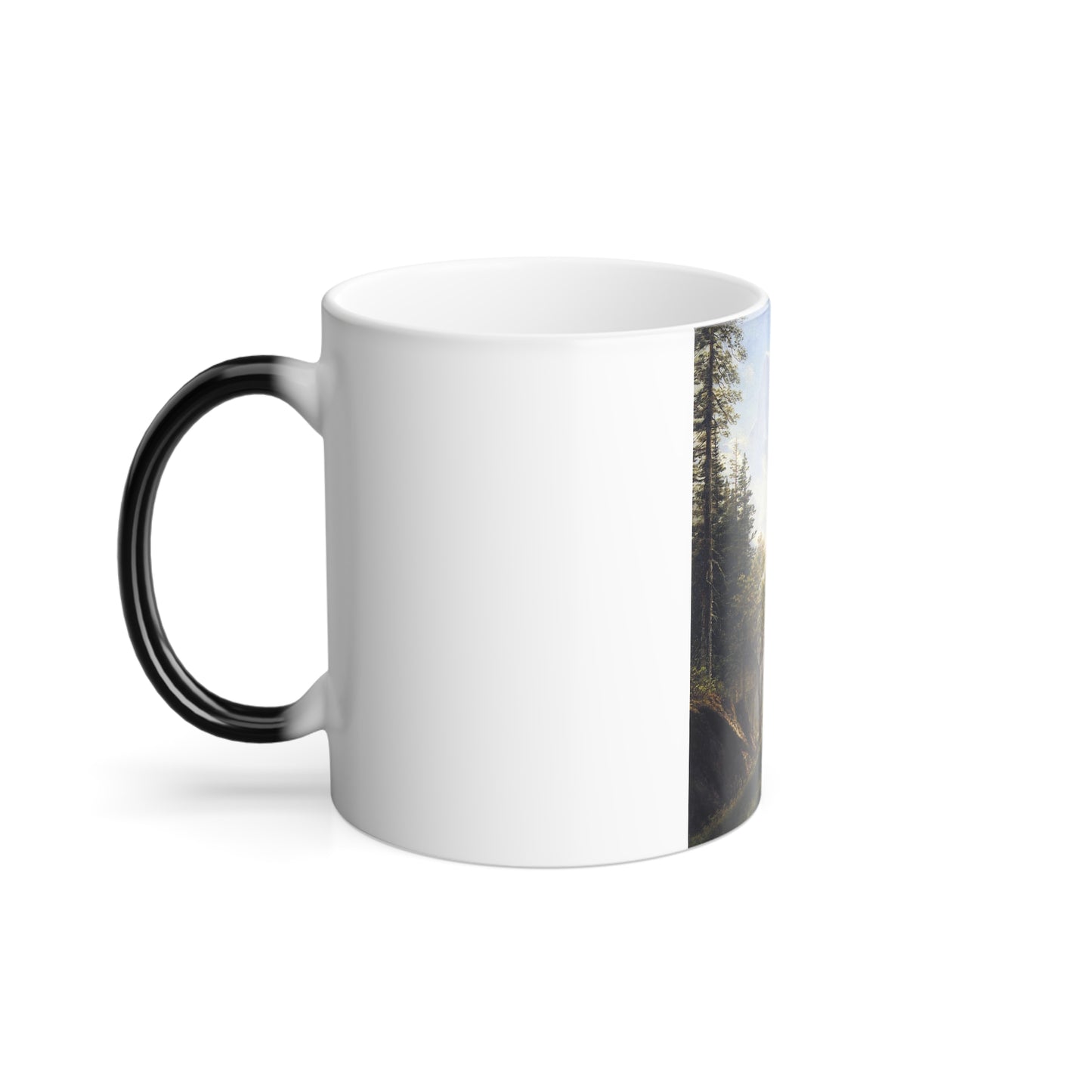 Albert Bierstadt (1830-1902) Among the Bernese Alps - Oil on canvas laid down on pan - Color Changing Mug 11oz-Go Mug Yourself