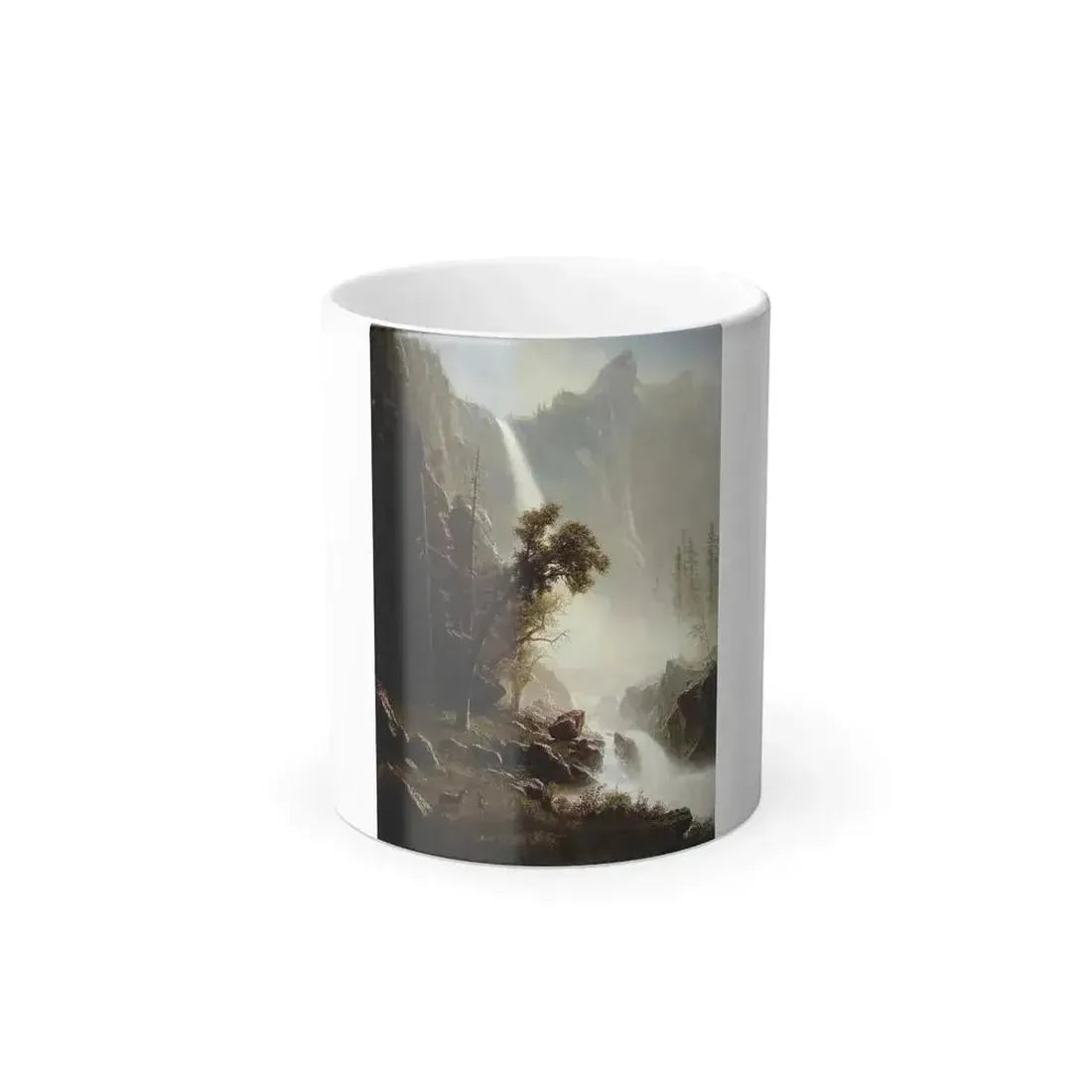 Albert Bierstadt (1830-1902) Bridal Veil Falls, Yosemite - Oil on canvas c1871-c1873 - Color Changing Mug 11oz 11oz - Go Mug Yourself