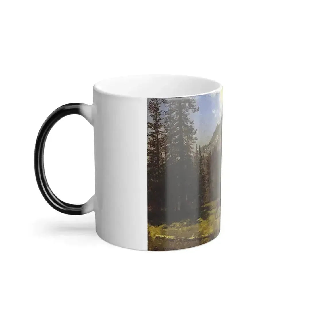 Albert Bierstadt (1830-1902) Call of the Wild - Oil on paper laid down on canvas - Color Changing Mug 11oz - Go Mug Yourself