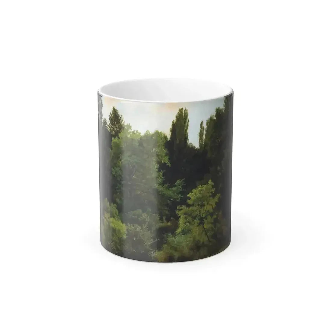 Albert Bierstadt (1830-1902) Deep in the Rockies - oil on paper mounted on panel - Color Changing Mug 11oz 11oz - Go Mug Yourself