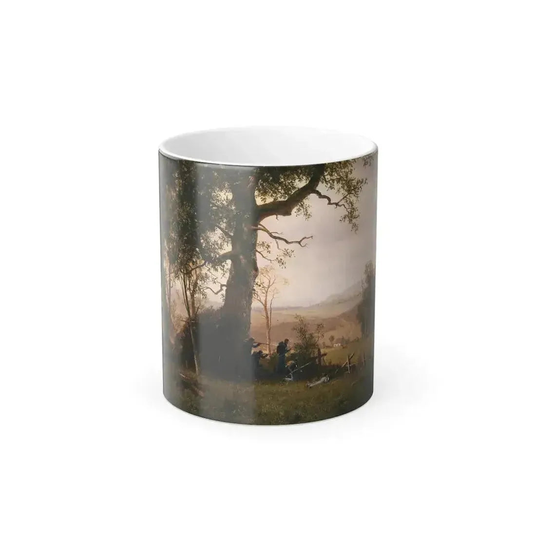Albert Bierstadt (1830-1902) Guerrilla Warfare%3a Picket Duty in Virginia - Oil on panel 1862 - Color Changing Mug 11oz 11oz - Go Mug Yourself