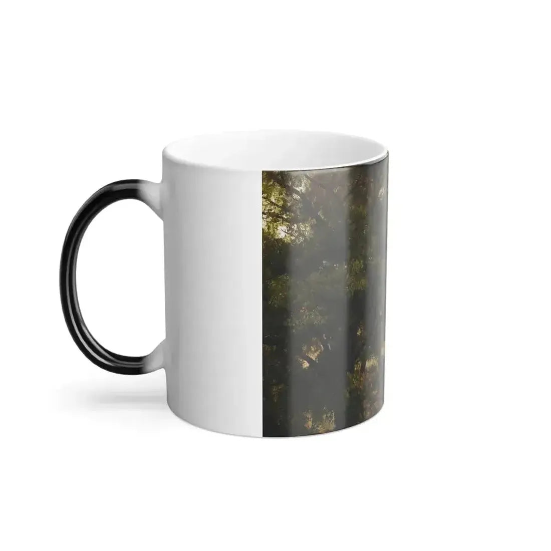 Albert Bierstadt (1830-1902) Indian Horse Race - Oil on board - Color Changing Mug 11oz - Go Mug Yourself