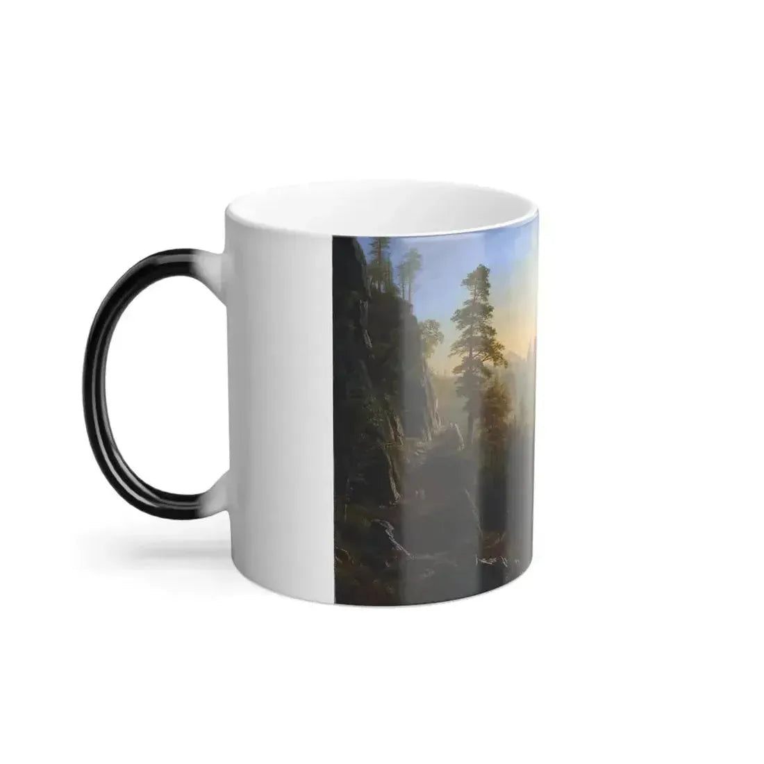 Albert Bierstadt (1830-1902) Yosemite Valley, Glacier Point Trail - Oil on Canvas c1873 - Color Changing Mug 11oz - Go Mug Yourself